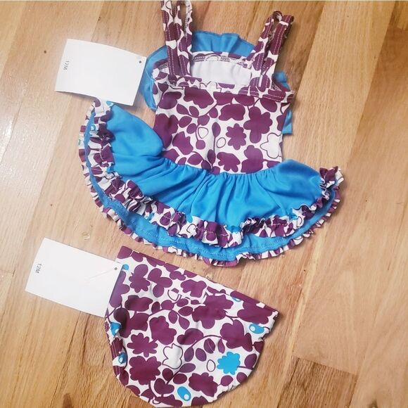 NWT Frankie & Daisy Violet/ Blue Tankini - Picture 6 of 8